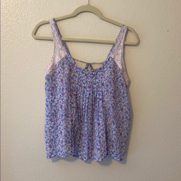Abercrombie & Fitch Tops - Abercrombie Floral Lace Tank Top (Pink Purple)